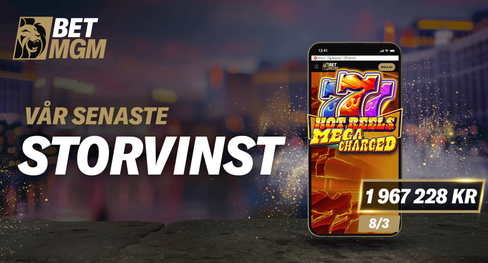 A big win in Sweden on the BetMGM casino
